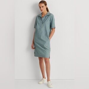 Lauren Ralph Lauren Chambray Shift Denim Dress  - Size Small